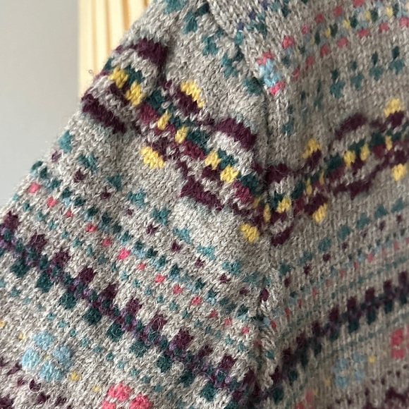 Lauren Ralph Lauren Multicolor Patterned Cardigan Vintage Hand knit - Picture 4 of 11